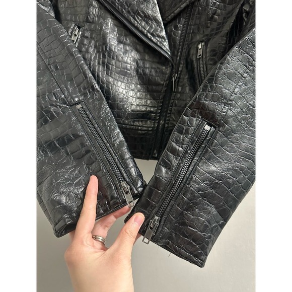 🔴Modcloth Crocodile Rock Moto Jacket XS - Picture 5 of 6
